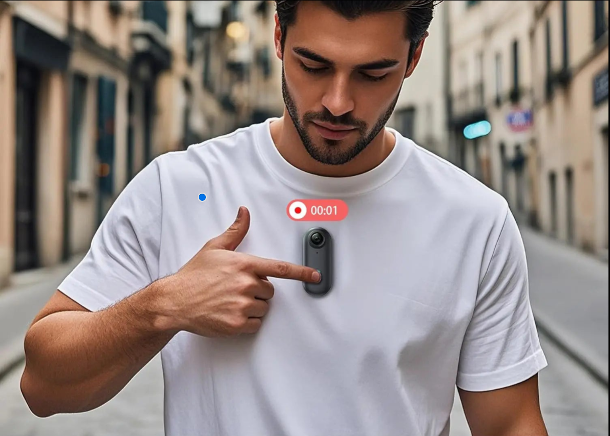 4K 128GB UHD Mini Portable Camera, Thumb Size, Hands-Free Recording, Black Color